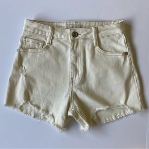 Shorts Size 1 25 Super High Rise New York Rewash Ivory White Juniors Cutoff EUC